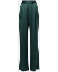 The Sei - Pleated Silk Charmeuse Wide-Leg Pants - Lyst
