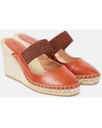 Malone Souliers - Siena 70 Leather Espadrille Wedges - Lyst