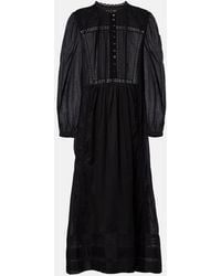 Isabel Marant - Gisela Lace-Trimmed Cotton Maxi Dress - Lyst