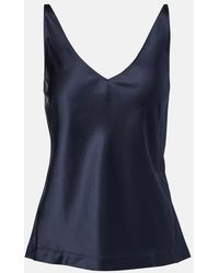 Dorothee Schumacher - Sense Of Shine Silk-Blend Satin Top - Lyst