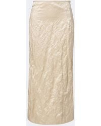 FFORME - Cotton Blend Midi Skirt - Lyst