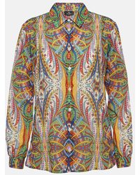 Etro - Bedruckte Bluse aus Baumwolle - Lyst