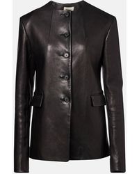 KHAITE - Jameson Leather Jacket - Lyst