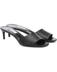 Max Mara Marion Leather Sandals - Black