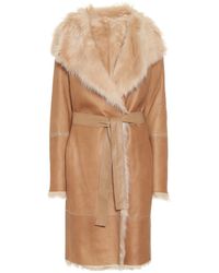 JOSEPH Reversible Shearling Coat - Brown