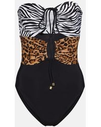 Karla Colletto - Printed Halterneck Swimsuit - Lyst