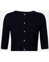 Max Mara - Cropped Virgin Wool Cardigan - Lyst