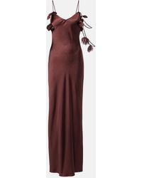 Self-Portrait - Embellished Satin Gown - Lyst