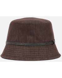 Brunello Cucinelli - Monili Denim Bucket Hat - Lyst