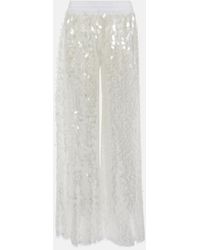 Norma Kamali - Weite Hose Mit Pailletten - Lyst
