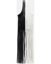 KHAITE - Livia Small Fringed Leather Tote Bag - Lyst