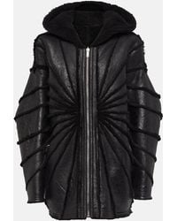 Rick Owens - Giacca reversibile in pelle e shearling - Lyst