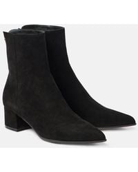 Gianvito Rossi - Lyell 45 Suede Ankle Boots - Lyst