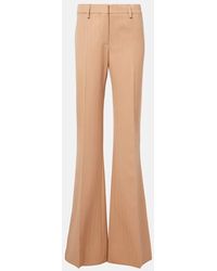 Stella McCartney - Low-Rise Striped Wool Flared Pants - Lyst