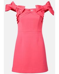 Rebecca Vallance - Bow-Detail Crepe Minidress - Lyst