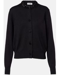 Jil Sander - Sequined Virgin Wool Cardigan - Lyst