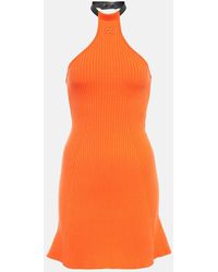 Courreges - Vestido corto con cuello halter - Lyst