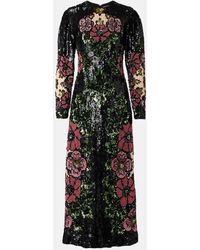 La DoubleJ - Clingy Swing Sequined Maxi Dress - Lyst