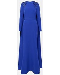 Safiyaa - Ginevra Embellished Caped Gown - Lyst