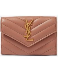 Saint Laurent - Cassandre Quilted Leather Wallet - Lyst