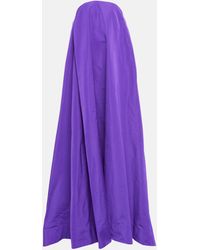 Valentino Strapless Taffeta Gown - Purple