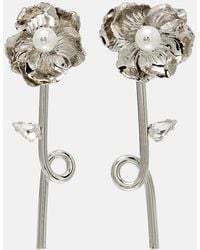 Simone Rocha - Crystal-Embellished Faux Pearl Earrings - Lyst