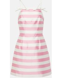 Rebecca Vallance - Jocelyn Bow-Detail Striped Minidress - Lyst