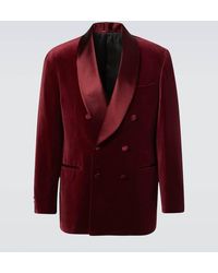 Brunello Cucinelli - Cotton And Silk Velvet Tuxedo Jacket - Lyst