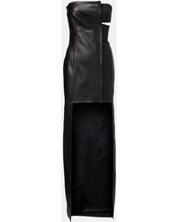 Jean Paul Gaultier - Cutout Asymmetric Leather Maxi Dress - Lyst