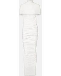 Jean Paul Gaultier - Fringed Ruched Jersey Maxi Dress - Lyst