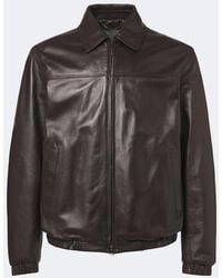 Canali - Leather Blouson Jacket - Lyst
