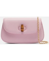 Gucci - Bamboo Leather Clutch - Lyst