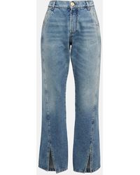 Balmain - High-rise Straight Jeans - Lyst