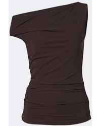 Agolde - Carlin Asymmetric Draped Jersey Top - Lyst