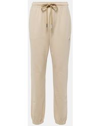 Moncler - Pantalones deportivos de jersey de algodon - Lyst