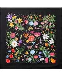 Gucci - Flora Silk Twill Scarf - Lyst