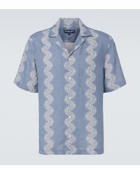 Frescobol Carioca - Roberto Printed Linen Bowling Shirt - Lyst