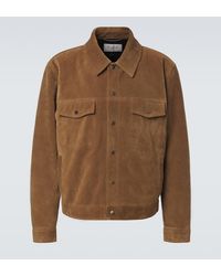 Saint Laurent - Suede Blouson Jacket - Lyst