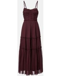 Ulla Johnson - Talitha Ruffled Silk Chiffon Midi Dress - Lyst