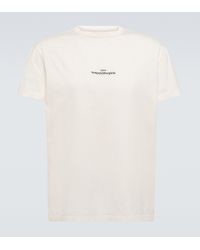 Maison Margiela Shoulder Graphic T-shirt in White for Men Mens Clothing T-shirts Short sleeve t-shirts 