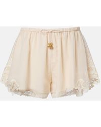 Zimmermann - Awaken Lace-Trimmed Cotton And Silk Shorts - Lyst