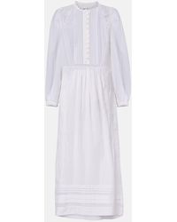 Isabel Marant - Gisela Lace-Trimmed Cotton Maxi Dress - Lyst