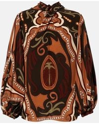 Johanna Ortiz - Printed Silk Blouse - Lyst