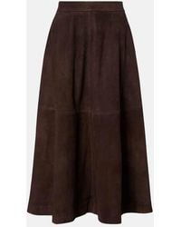 Rohe - Suede Midi Skirt - Lyst