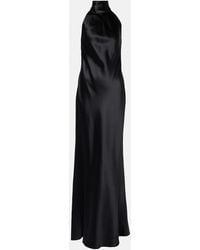 Ralph Lauren - Chilton Halterneck Satin Gown - Lyst