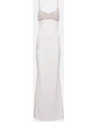 Safiyaa - Bridal Beatriz Embellished Crepe Gown - Lyst