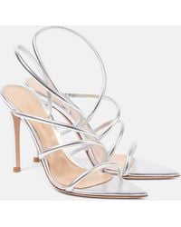 Gianvito Rossi - Ettie 105 Metallic Leather Sandals - Lyst