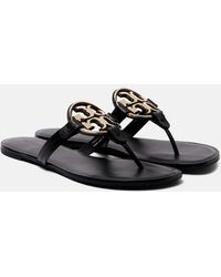Tory Burch - Sandalen Metal Miller Aus Leder - Lyst