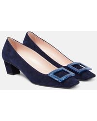 Roger Vivier - Belle Vivier 45 Suede Pumps - Lyst