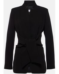 Max Mara - Blazer De Cady Con Cinturon - Lyst